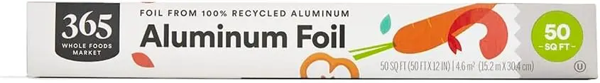 Eco-Friendly Recycled Aluminum Foil Roll | 50 Sq Ft, Heavy Duty