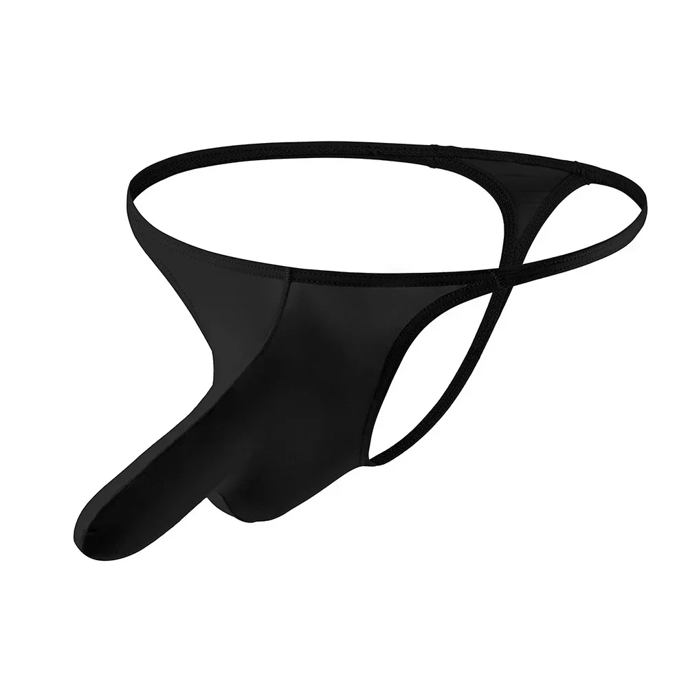 

3 Pcs Men's Sexy Low-Rise G-String Underwear Breathable Lace Trim Long Pouch Comfort Stretch