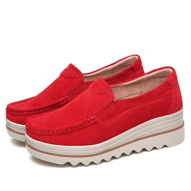 Women Flats Shoes Woman Platform Slip On Flats Sneakers Women Suede Ladies Tenis Loafers Moccasins Casual Shoes 2023