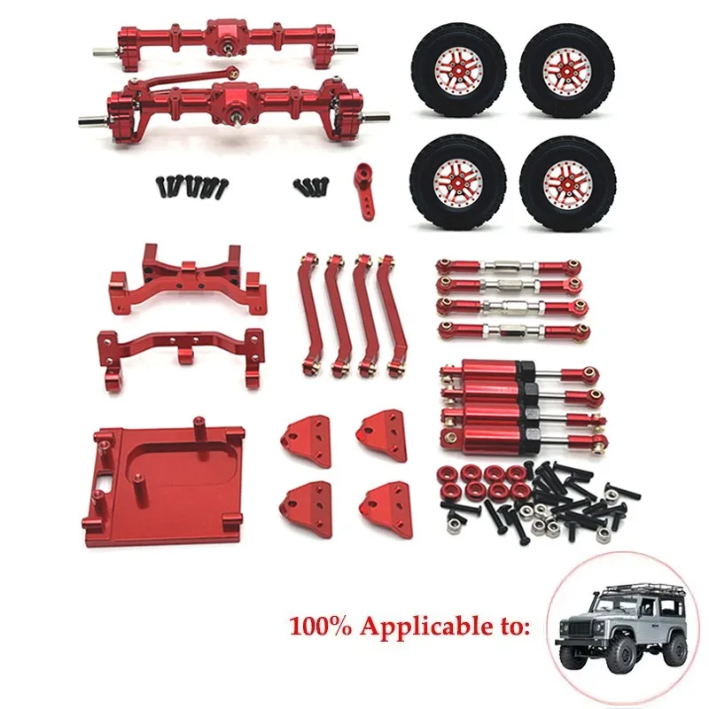 Kit de amortiguador de varilla de montaje de eje delantero y trasero, piezas de automóvil RC, actualización de metal, MN 1/12, D90, D91, D96, MN98, 99S