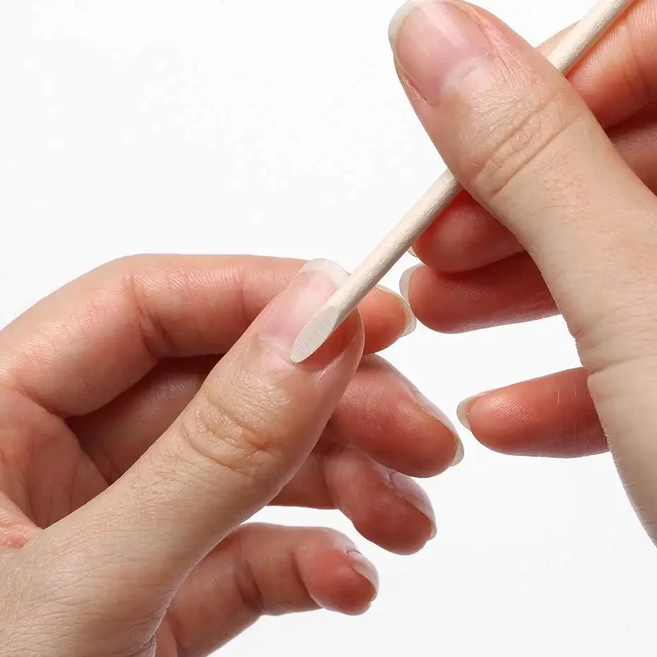 50/100 pz Spingicuticole in Legno d'Arancio per Nail Art, Rimozione Strass e Dotting, Strumenti per Manicure e Pedicure