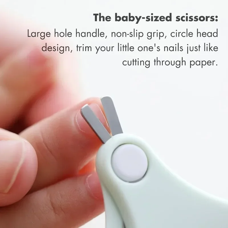 4-in-1 Baby Nail Care Set with Cute Cas Baby Nail Clippers, Scissors Nail File Tweezers Baby Manicure Kit and Pedicure kit for