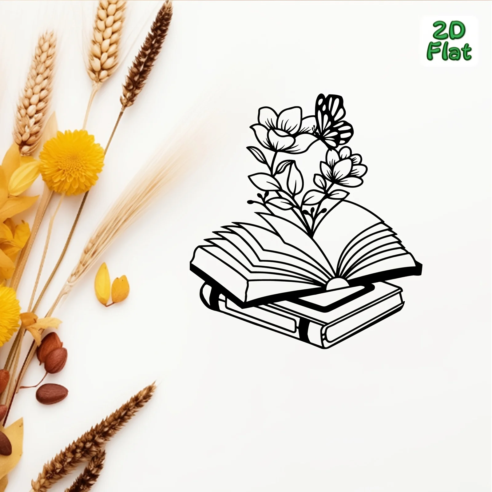 1pc Floral Teacher & Book Metal Wall Art, Decor for Reading Room & Office, Gift for Graduation & Teacher Appreciation
