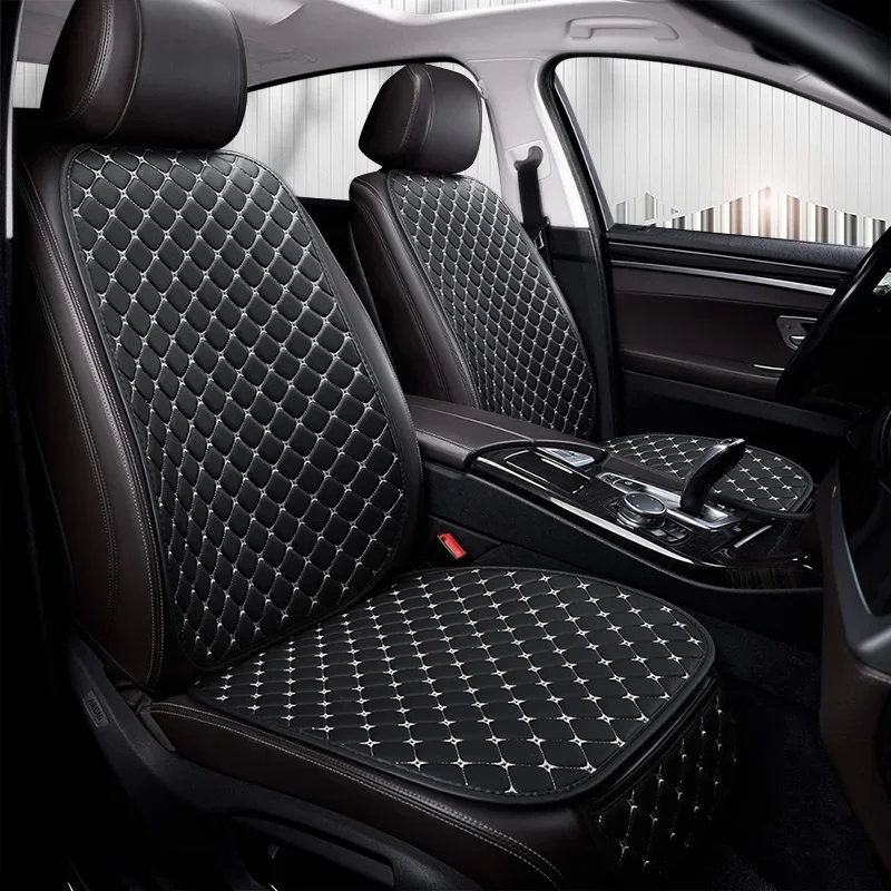 Pu Leather Car Seat Cover Seat Back Cushion Minimalism Seat Cushion Universal Car Interior Seat Protection Pad Four Seasons