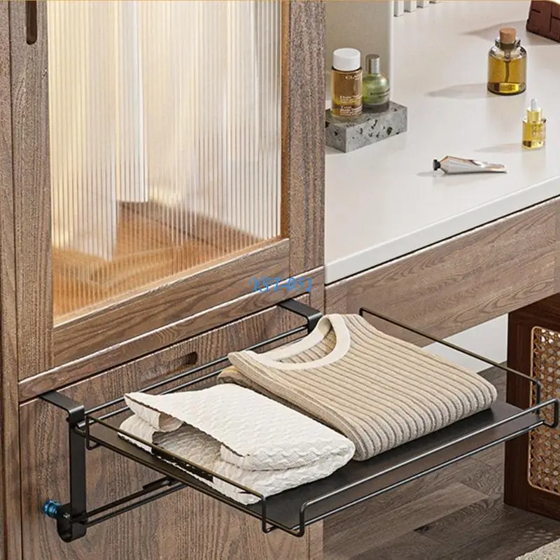 E15A （1 pcs）Foldable Cabinet Door Storage Shelf Expandable Kitchen Counter Organizers Practical Kitchen Organizers Rack
