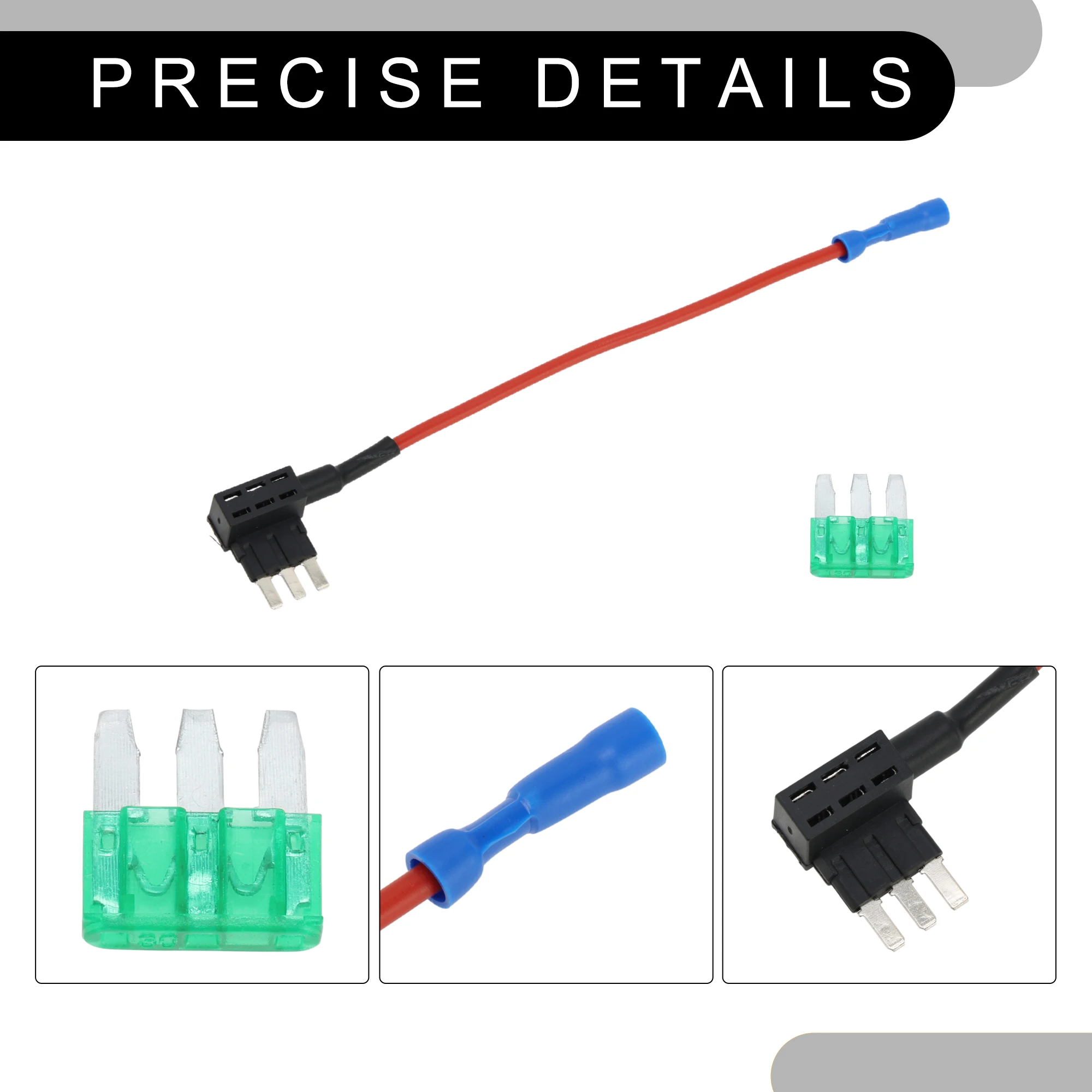 

UXCELL Комплект адаптеров для обычных предохранителей, разъем для держателя предохранителей, 2 шт., держатель предохранителей с лезвием 32 В, 2 шт. предохранителей для автомобилей, грузовиков (30 А)