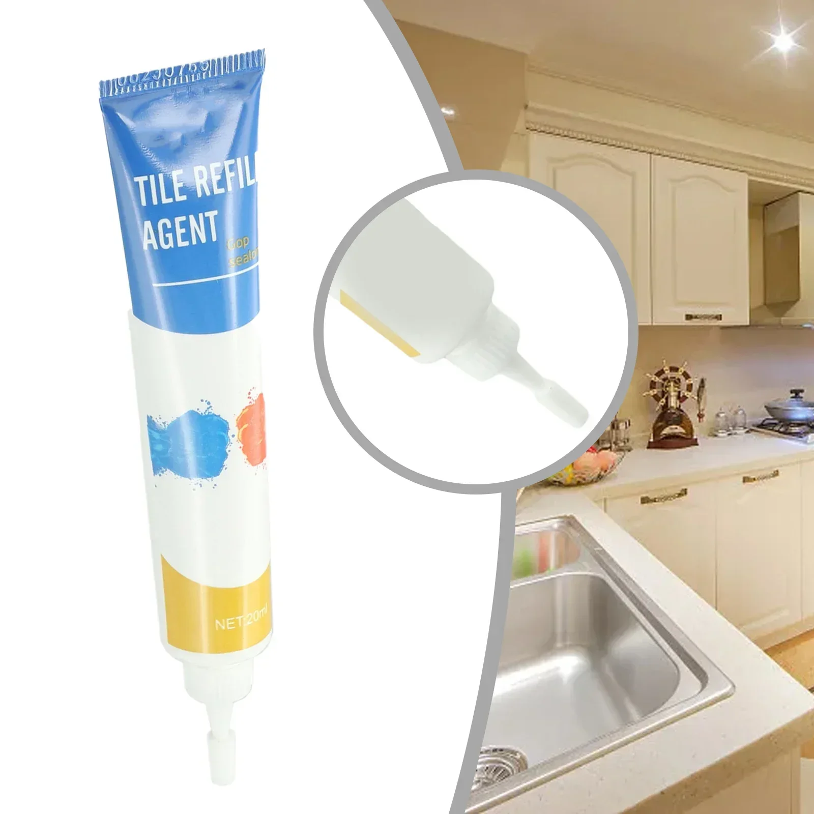 1pc 20ml Waterproof Tile Gap Repair Agent White Tile Refill Grout Pen Mouldproof Filling Agents Wall Porcelain Bathroom Cleaner