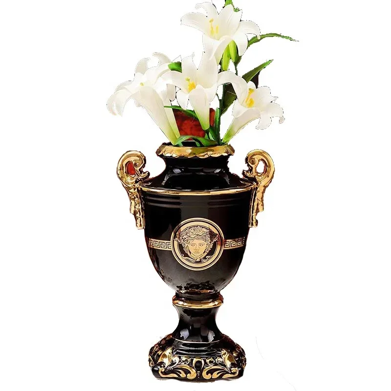 Home Decoration Porch Living Room Luxury Ceramic Vase Table Desktop Ceramic Flower Vase