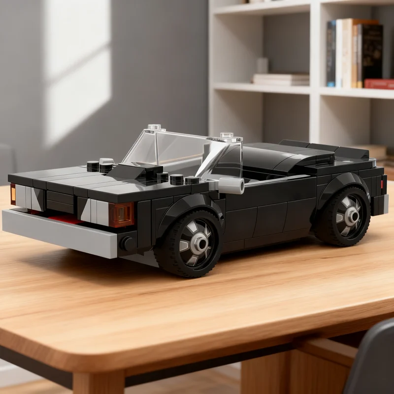 191pcs MOC Fordes Mustangs Foxbody Mustang - Alternate Build City Champions Model Building Blocks Christmas Gift Toy Art 3D