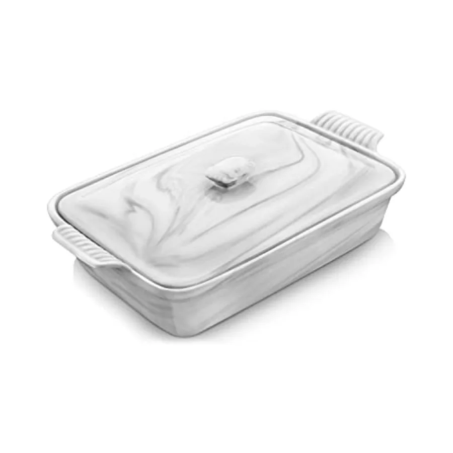 

Керамическая форма для запекания с крышкой, 3,4 л, глубокая, для лазаньи, для микроволновой печи