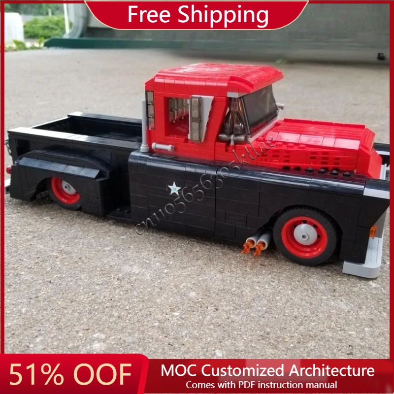 

1098 шт. строительный блок, красный грузовик, модульная модель, образовательная сборка «сделай сам», демонстрационные игрушки для мальчиков, популярные подарки на Рождество и фестиваль