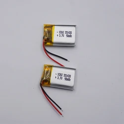 2pcs 3.7V 90mAh 0.333Wh Rechargeable Li Lithium Battery 351420 For Speaker Headphones GPS Sat Nav Driving Recorder Bluetooth Mp3