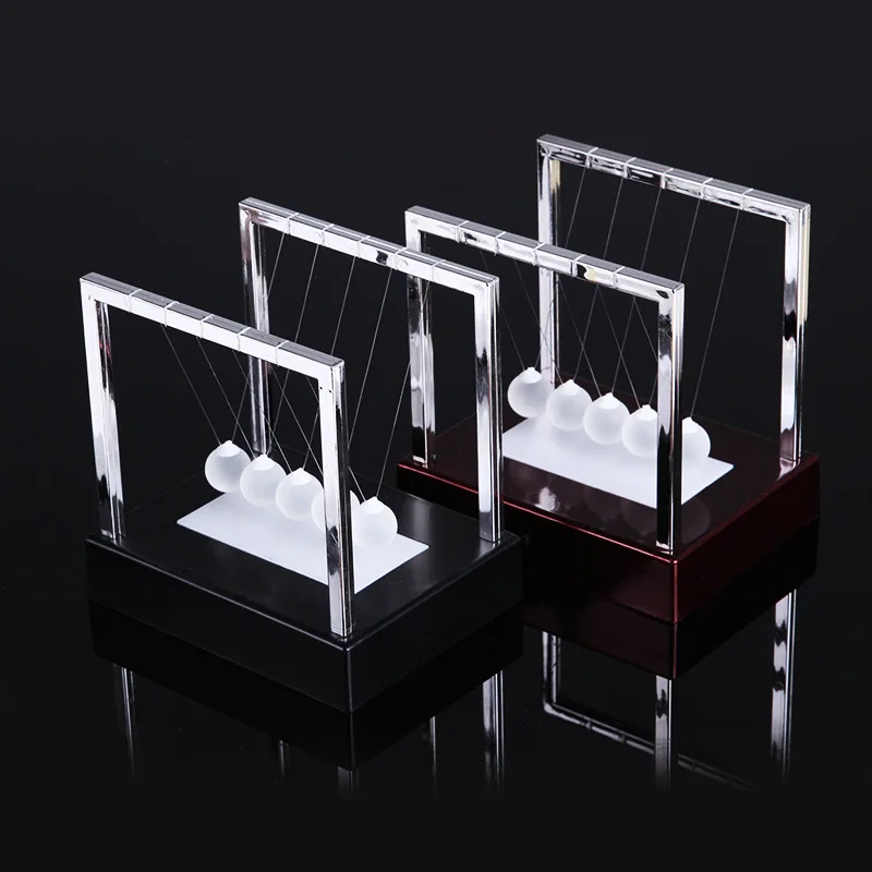 Colorful Glowing Newton's Cradle - Force Transfer Pendulum Balls, Stress Relief Creative Desktop Decoration Ornament for Home Of