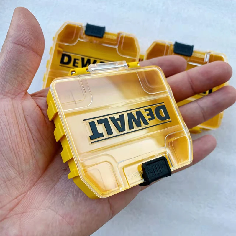 DEWALT cassetta degli attrezzi originale custodia rigida piccole parti medie accessori scatola degli attrezzi di stoccaggio punta da trapano kit di strumenti combinati impilabili