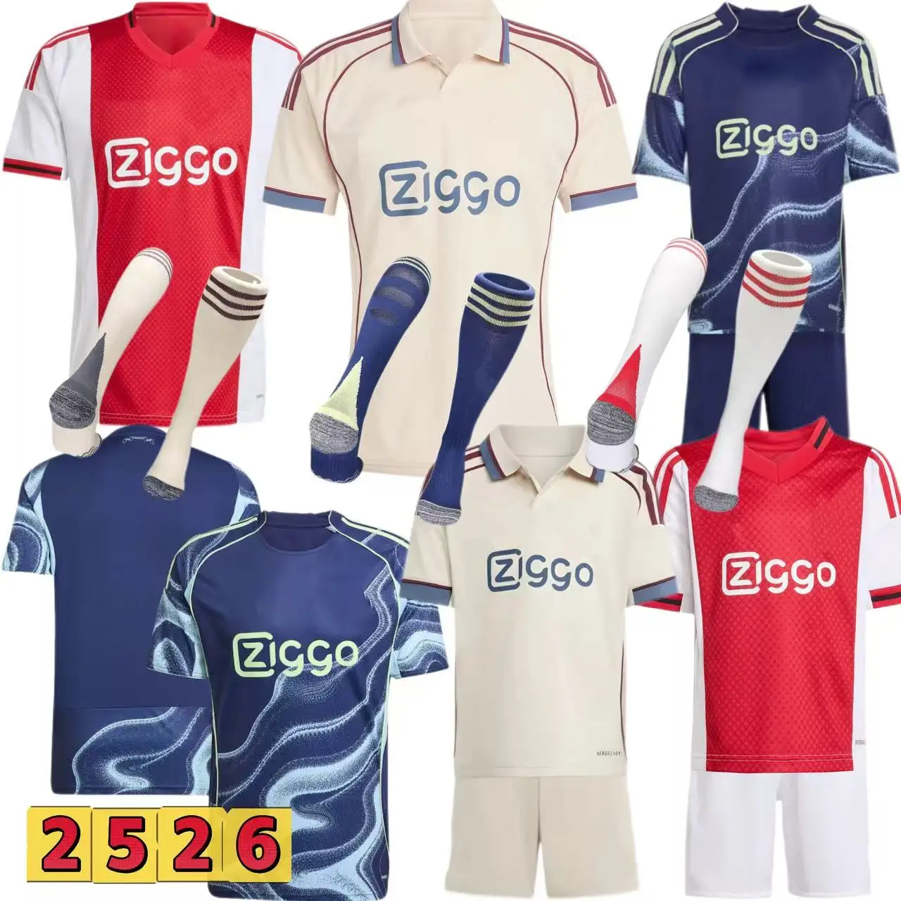

2025 2026 away kids kit adult kit New Ajaxes kit Hot-selling 12-16 days.It will arrive in your country
