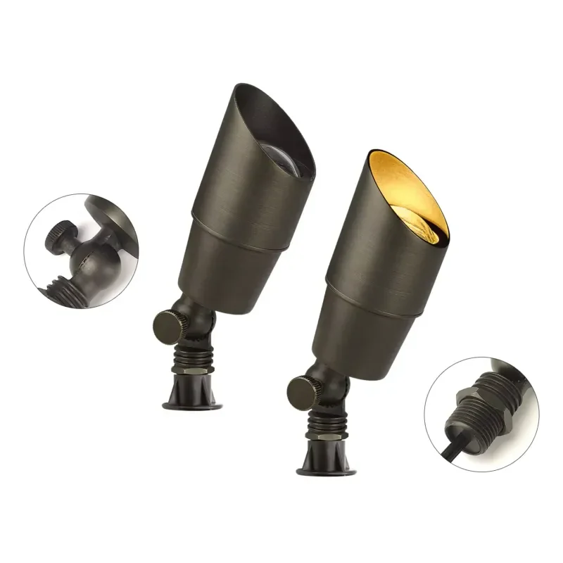 Die Cast Brass Landscape Spotlight IP65 Waterproof LED Upper and Lower Lamp for US Warehouse for Garden Landscape