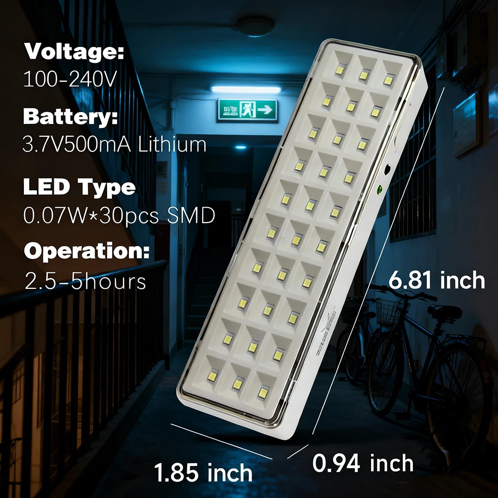 

Оптовая продажа 30LED аварийное освещение с регулируемой яркостью пожарная лампа настенные эвакуационные фонари портативный перезаряжаемый светильник для кемпинга