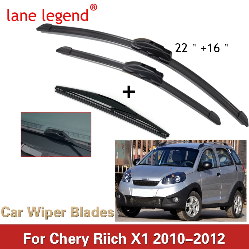 

lane legend Auto Rear Car Wiper For Chery Riich X1 2010-2012 Front Rear Window Windshield Wiper Blades Arm Car Accessories