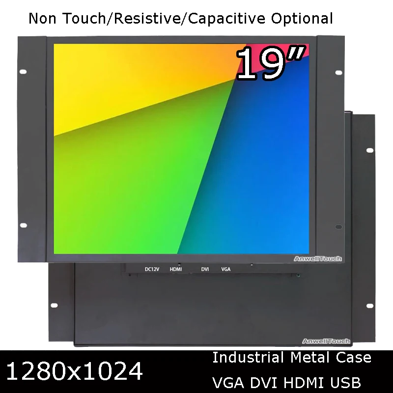 19 Inch 1000 Nits Outdoor Use 1280x1024 Open Frame Touch Screen Monitor Industrial Equipment Use Display With VGA HDMI USB