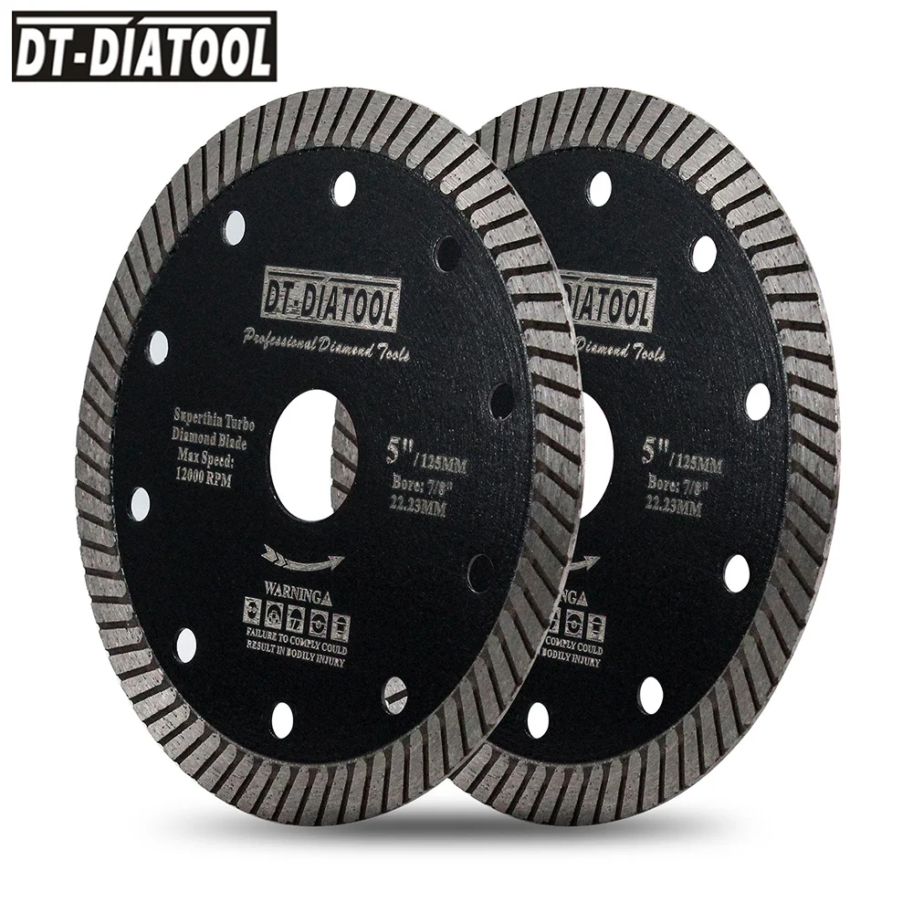 

DT-DIATOOL Diamond Cutting Disc 125 Tile Cutter 1/2/5pcs Set Dia 105/115/125MM Turbo Saw Blades Cutting Wheel for Tile Porcelain