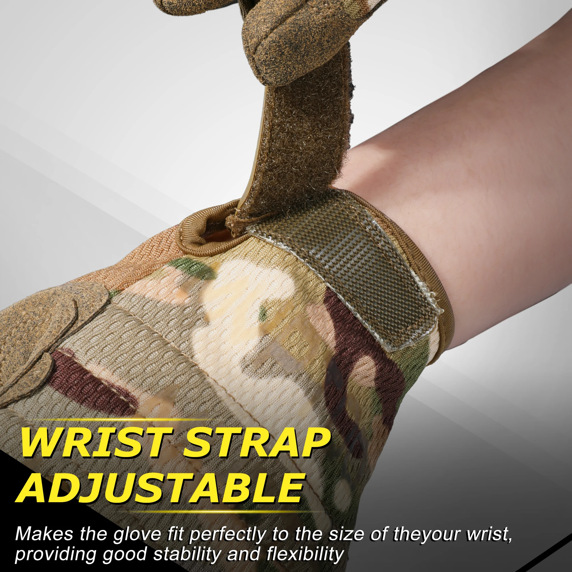 TouchScreen Taktische Handschuhe Camouflage Paintball Schießen Airsoft Kampf Jagd Stoßfest Voll Finger Handschuh Fahrrad Männer Frauen – Detail 8