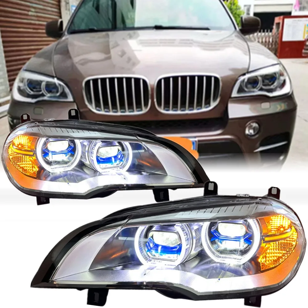 Car Led Headlights For BMW X5 E70 2007-2013 Modified Front Lights LED DRL Headlamp Assembly Plug And Play