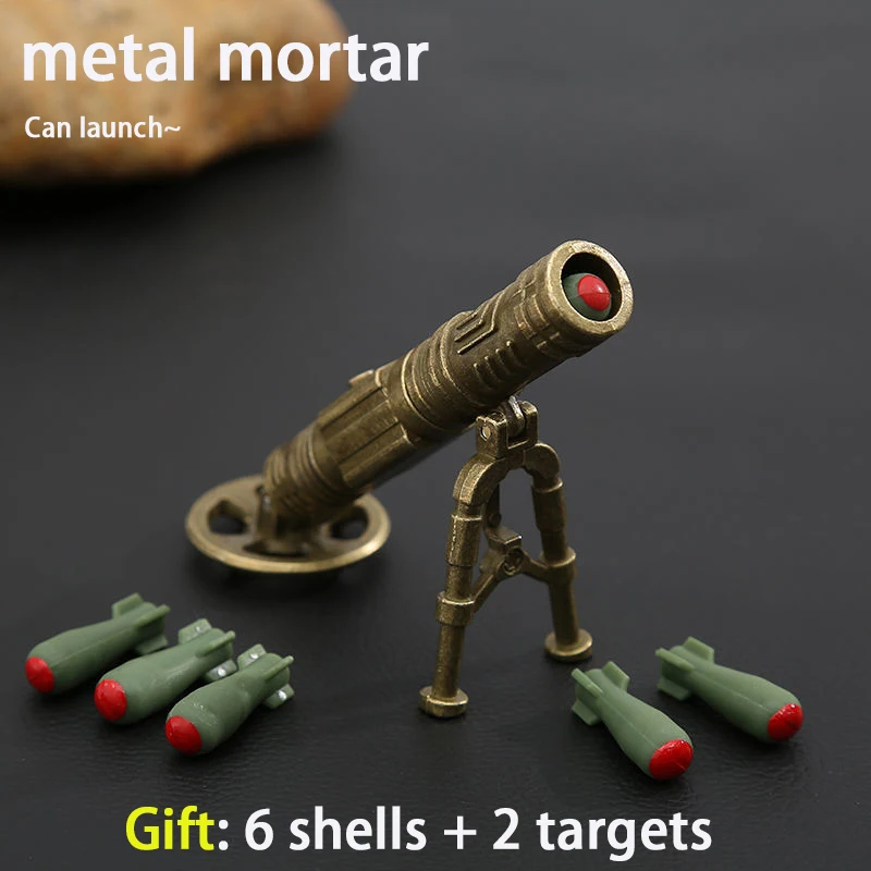 Simulazione metal mortaio rocket launcher howitzer cannon boy toy missile launcher giocattolo per bambini regalo mini versione