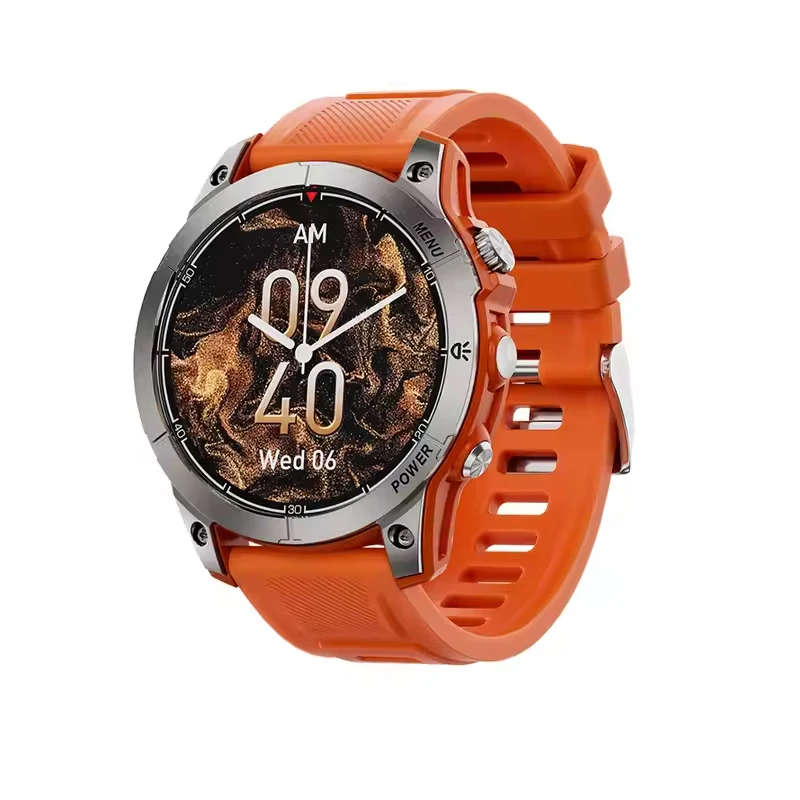 

Men 1.39 Inch Outdoor Flashlight Compass BT Call Fashion Round women Smartwatch Activity Trac，AW45 Smart Watch
