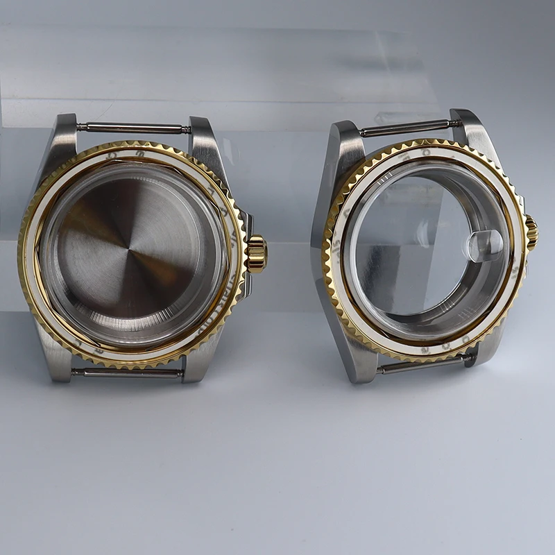 الغواصة NH34/35 حالة التقويم 40 مللي متر الكلاسيكية الرجعية الفولاذ المقاوم للصدأ مقاوم للماء الملحقات المتوافقة مع حركة Eta2824