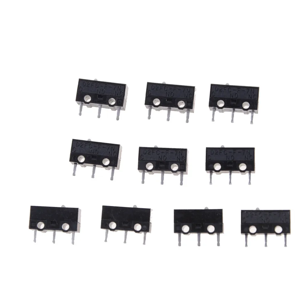 10PCS/LOT Authentic OMRON Mouse Micro Switch D2FC-F-7N Mouse Button Fretting D2FC-E-7N D2FC New 