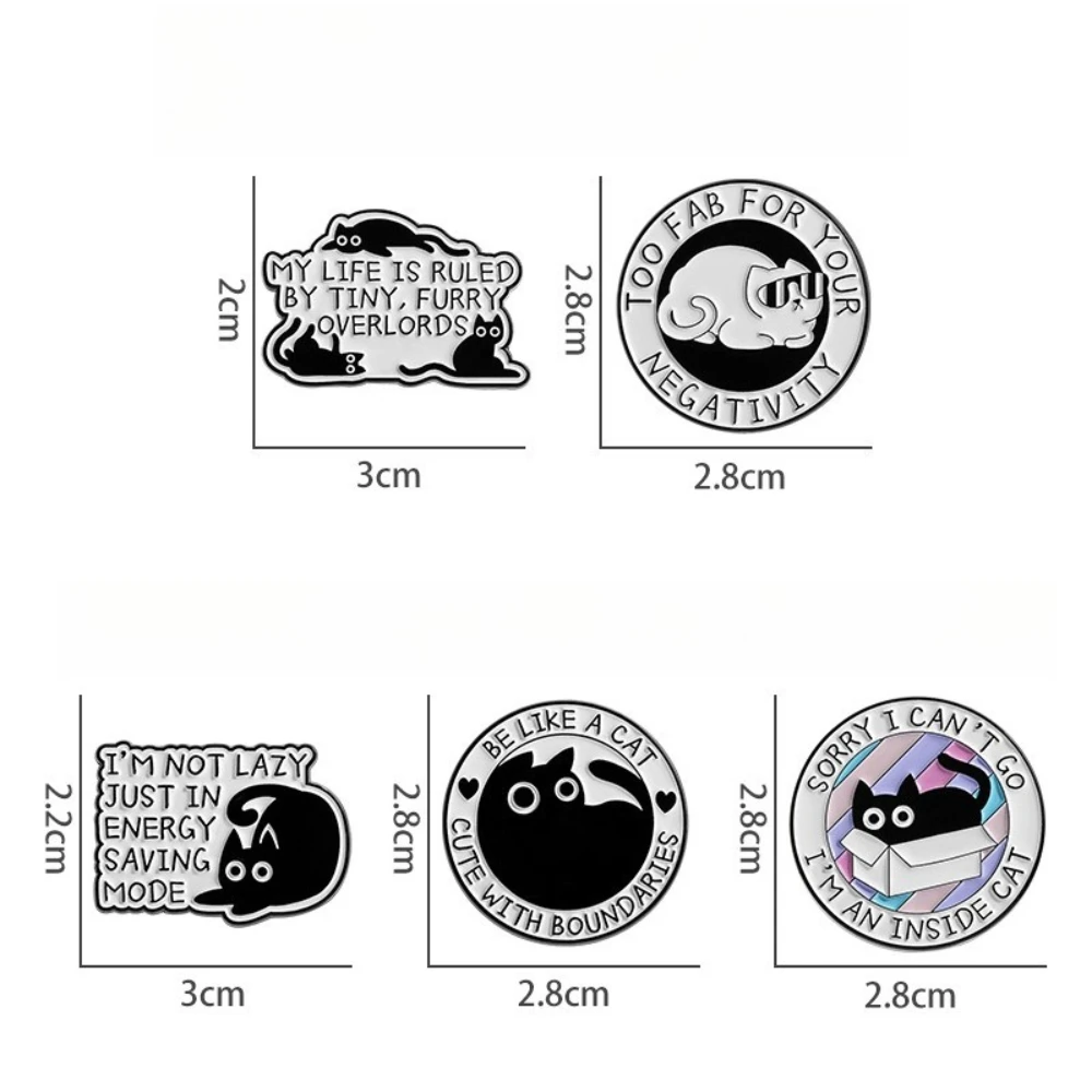 Funny Cat Copy Brooch Laziness Cute and Stubborn Cat Talk Pins Daily Wear Cute Brooch Accessories