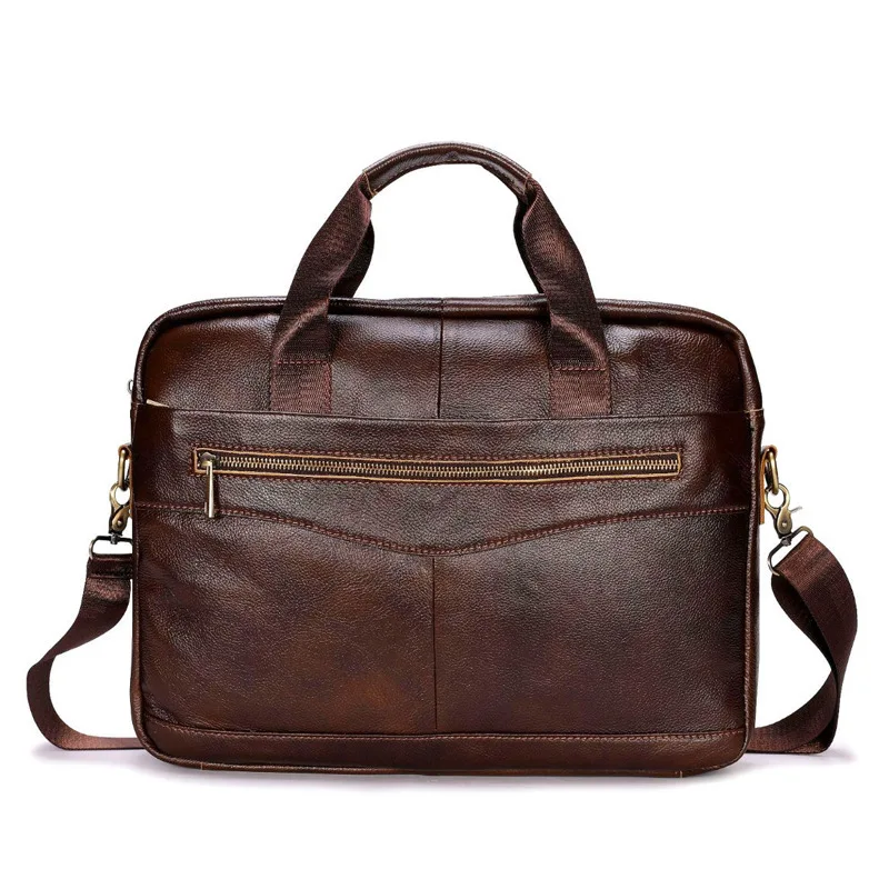 Leather Men's Briefcase Executive Large Capacity Briefcase Business  Briefcase Laptop Office Handbag Men's Cross Bag Transverse