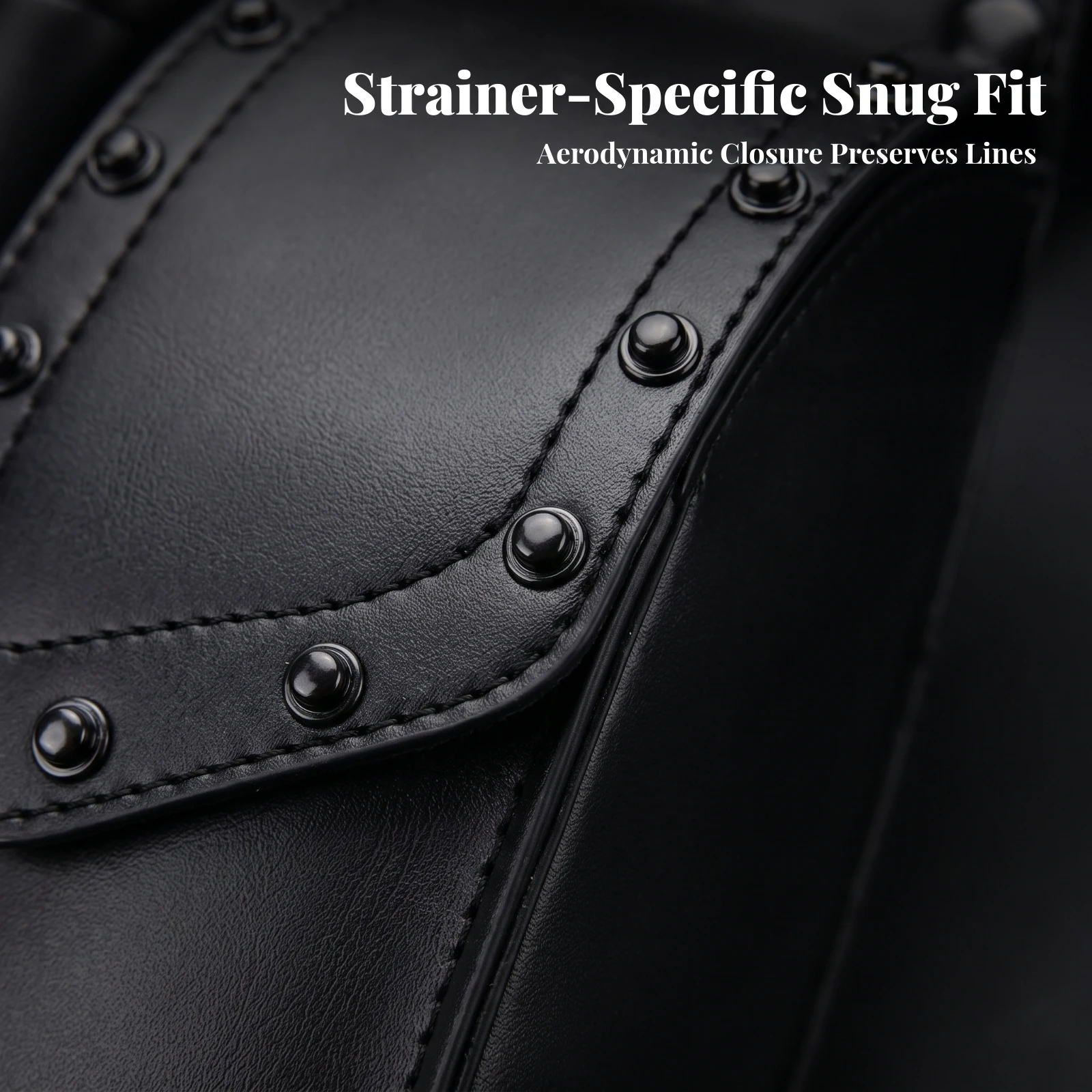 Motorcycle Side Bag with Mounting Tabs Large Capacity Synthetic Leather Saddlebag Saddle Bags Rivet-Style Luggage Quick-Release