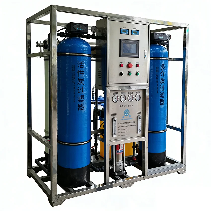 3t/h Industrial Pure Water Machine Phase Sequence Protection PLC Touch Screen Reverse Osmosis Water Purification Equipment