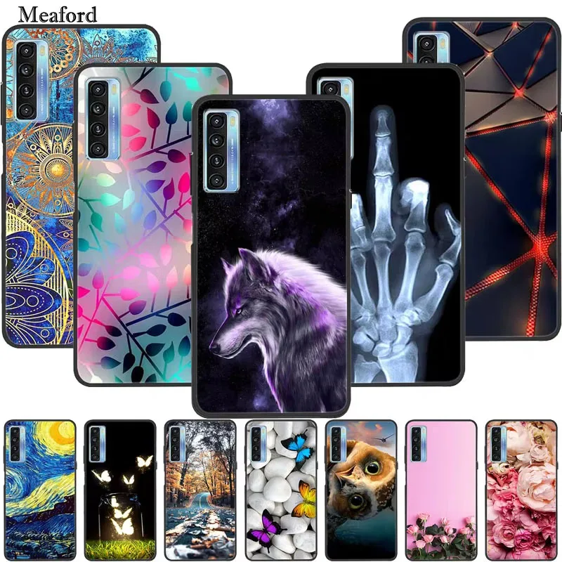 Funda para TCL 20S 20L + Funda trasera de teléfono suave de silicona TPU Animal para TCL 20 5G Fundas TCL 20L Plus Funda parachoques Coque a prueba de golpes