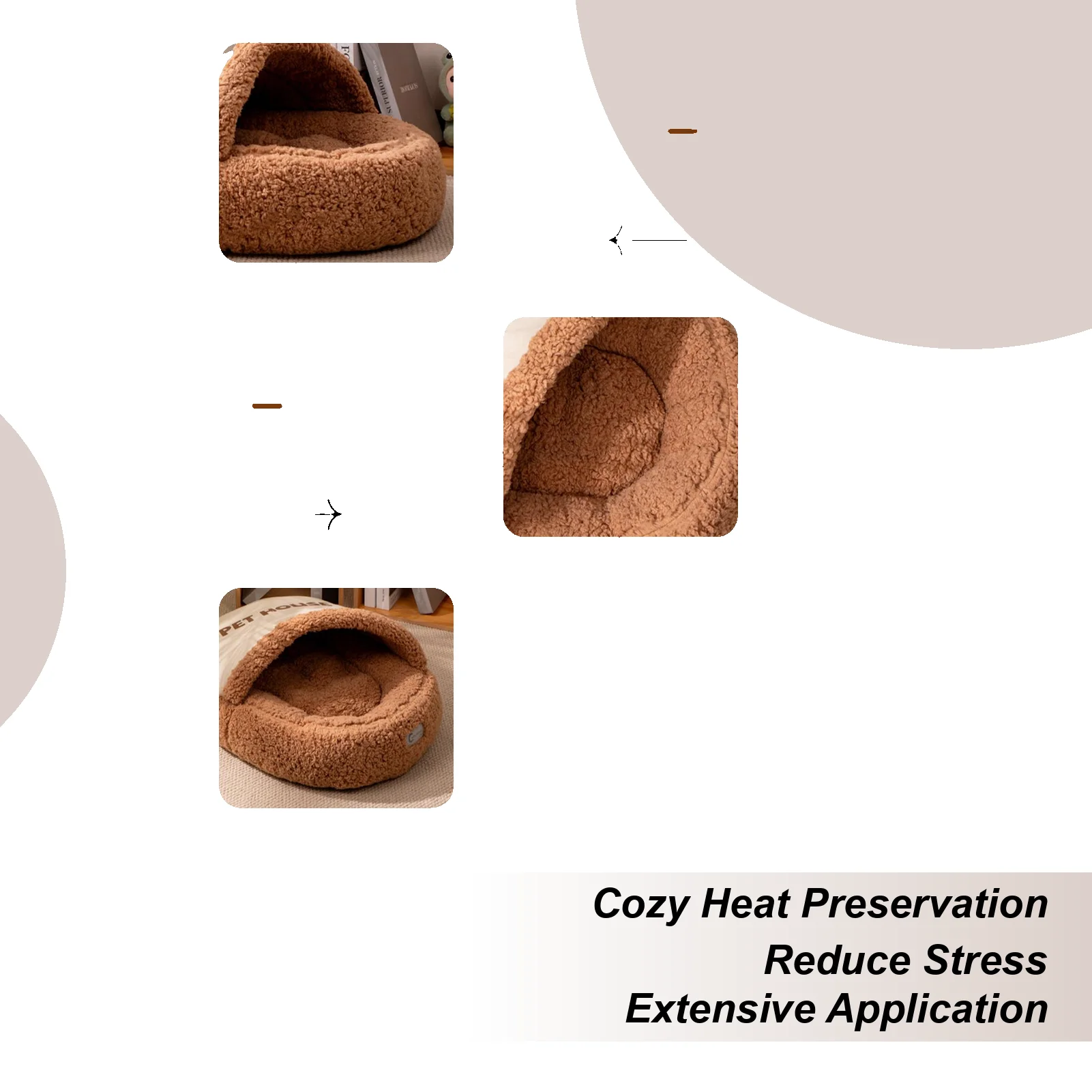 

Кровать для домашних животных для кошек, успокаивающая кровать для собак, спальный мешок, гнездо, хлопковые товары для домашних животных для котят, успокаивающие щенки, путешествия с животными, зима