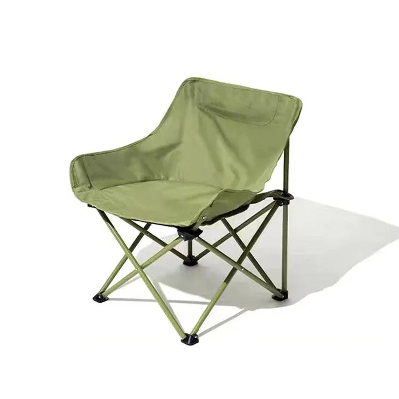 Chaise de pêche pliante en forme de lune, tabouret d'extérieur coloré pour loisirs et camping