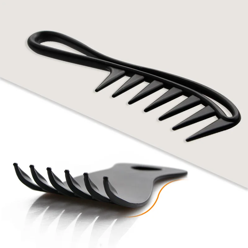 Barber Men Oil Comb Wide Tooth Shark Plastic Comb Hair Clipper Curling Salon Home Hairdressing Comb Massage Barber