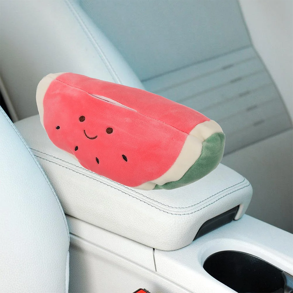 

2Pcs Car Tissue Holder Cute Cartoon Fruit Design Portable Tissue Box for Auto Interior Space Saving Organizer for Home and