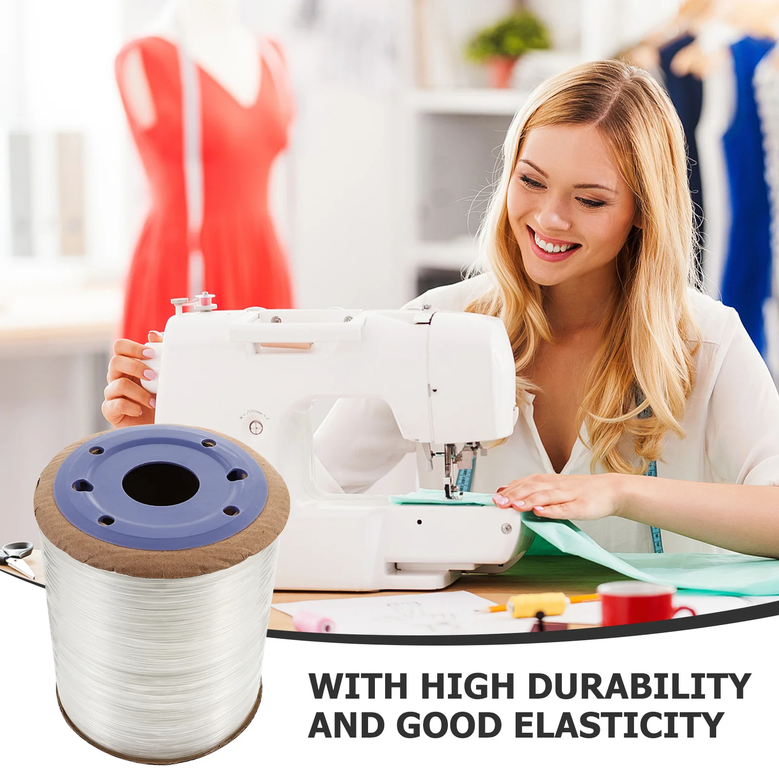 

1 Roll Tpu Elastic Band Clothes Stretch Sewing Strap for Neckline Waistline DIY Skirts Shorts Durable Elastic Band for Sewing
