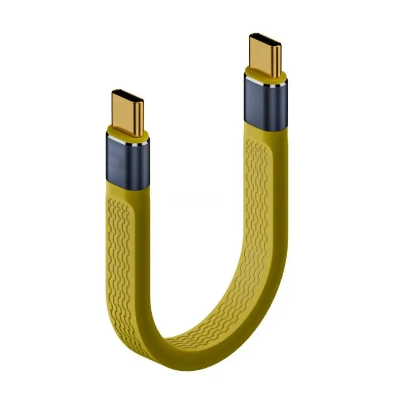 

Flexible USB 4 Cable USB C Cable with 240W Power Output for Efficient Device Charging 40Gbps Data Syncing Wire 13cm Dropship