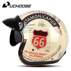DOT Certificated Retro Motorcycle Helmet Cafe Racer Open Face Casco Moto for Motorcycle Accessories Men Moto Helmets