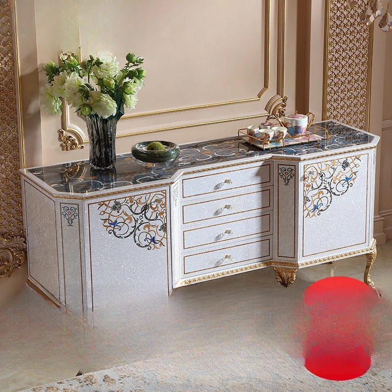 

Italian high-end French shell inlaid luxury, dining side cabinet living room villa European style