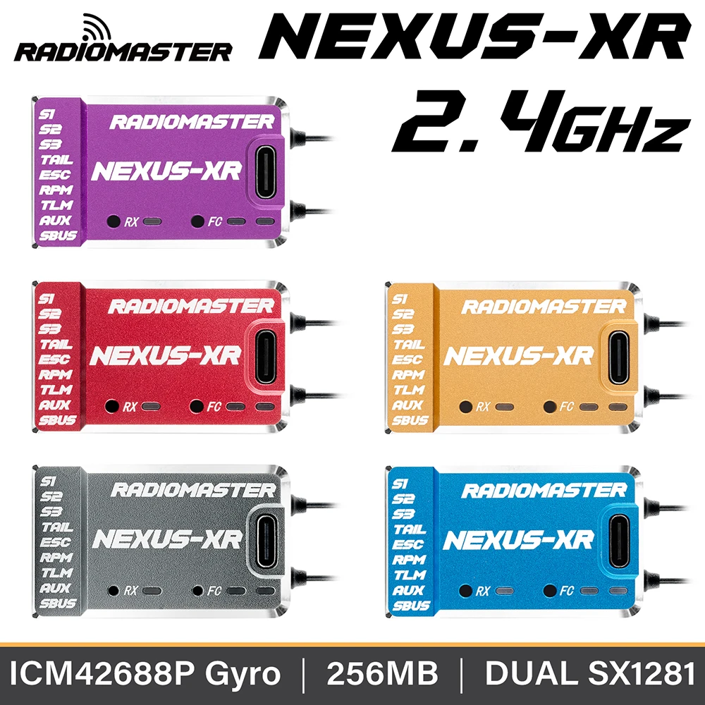 Novo helicóptero de controle de vôo radiomaster rc NEXUS-XR 2.4ghz 5-16v/dc 256mb flash icm42688p giroscópio mems de 6 eixos para helicópteros rc