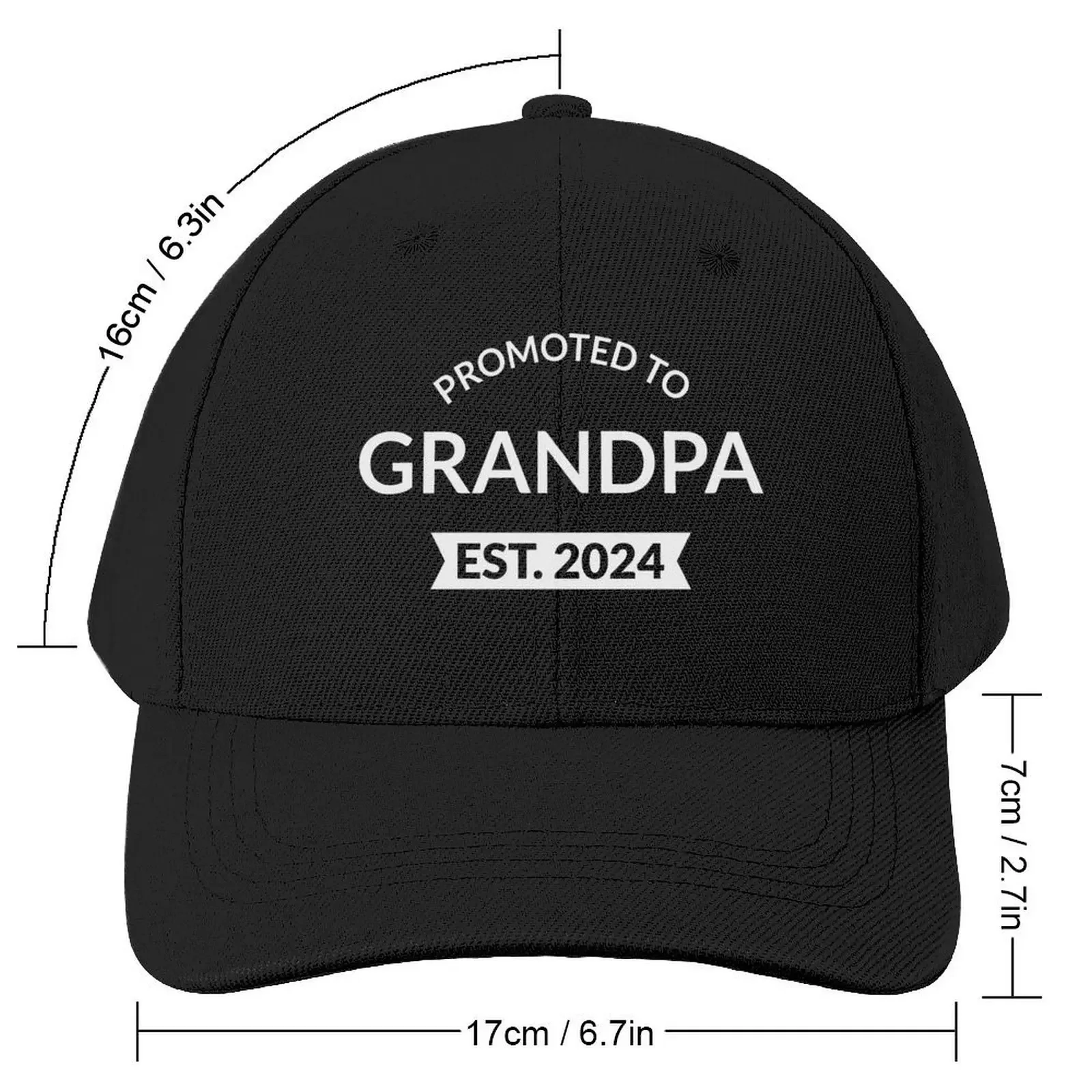 Promoted To Grandpa Est. 2024 II Baseball Cap Hat Baseball Cap tea Hat Women's Men's