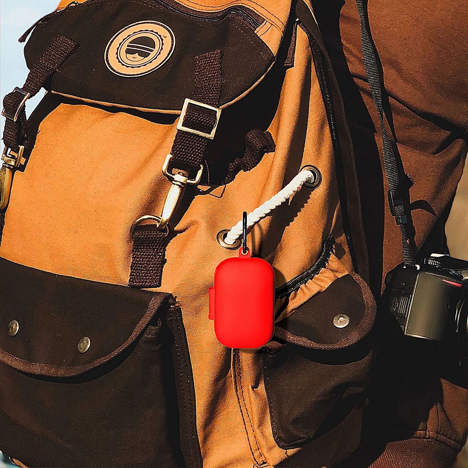 Custodia in Silicone Geekria compatibile con Skullcandy Push Active True Wireless Earbuds, Cover in pelle per auricolari