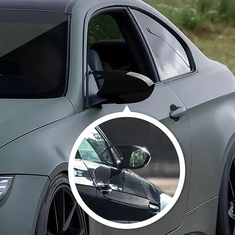 Gloss Black Wing Mirror Cover Caps For BMW 3 Series E90 E91 E92 E93 E81 E87 318i 320i 330i LCI 2008-2012 rearview mirror cover view 2