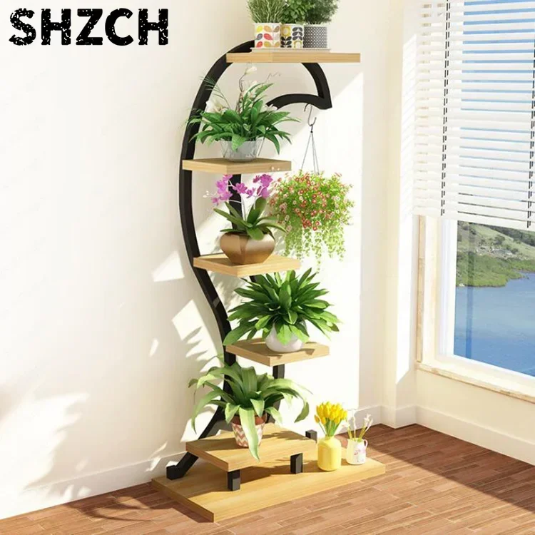 Creative Metal Display Stand Multi-layer Shelf Wrought Iron Indoor Plant Stand Flower Pot Stand
