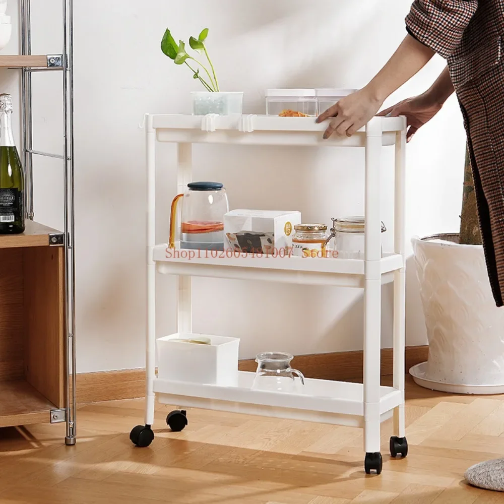 Shelf Floor-to-ceiling with Wheels, Slit Shelf, Narrow Storage Rack