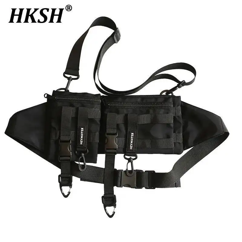 

HKSH карманы, тактическая поясная одежда, повседневная сумка для телефона, уличная сумка для бега в стиле хип-хоп, нагрудный ремень, уличная одежда, бесплатная доставка HK0002